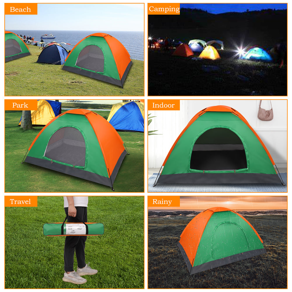 Double Layered Orange Green Tent