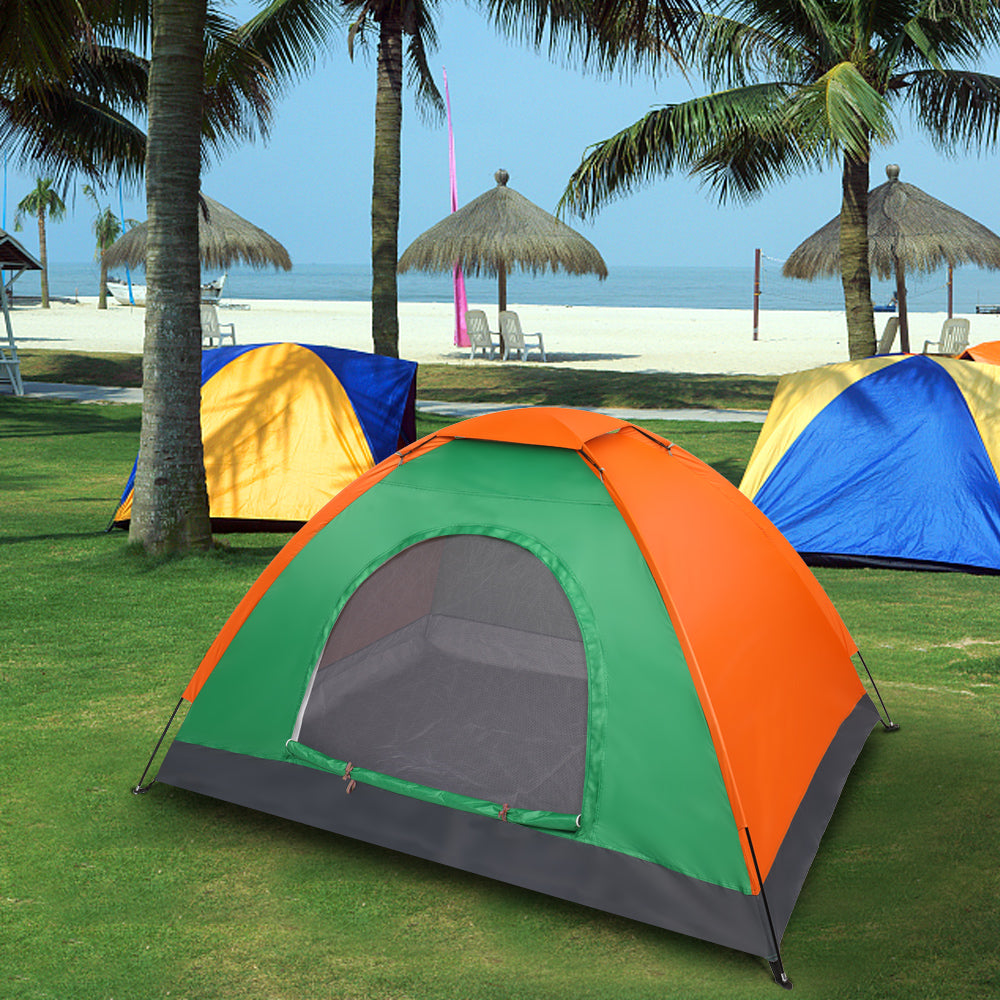 Double Layered Orange Green Tent