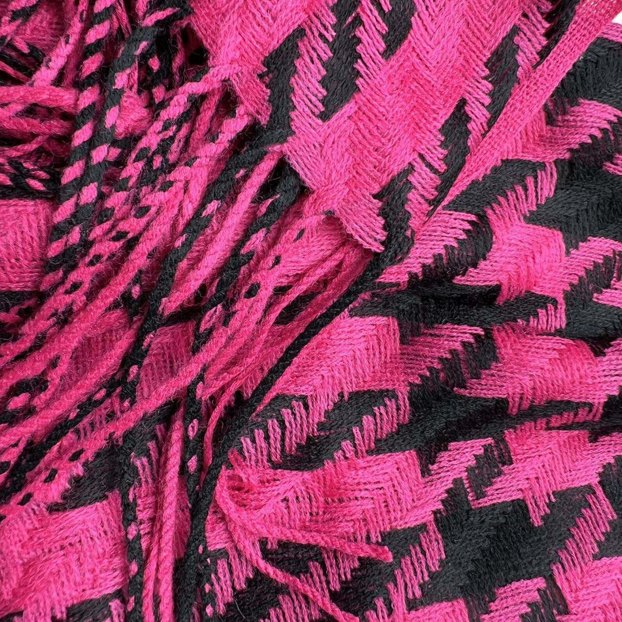 2pcs Textured Plush Jacquard Weave Scarf For Women Men