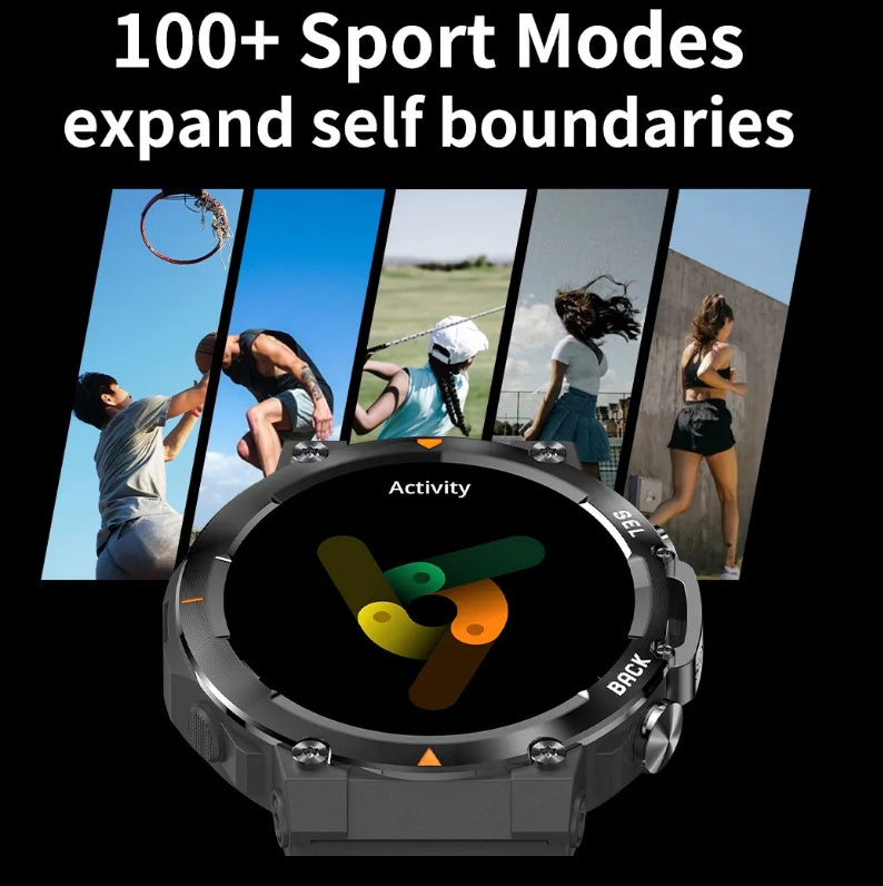 Smartwatch AMOLED1.43inch Big Screen BT Calls Gesture Control AI Voice Sports Smart Watch Men