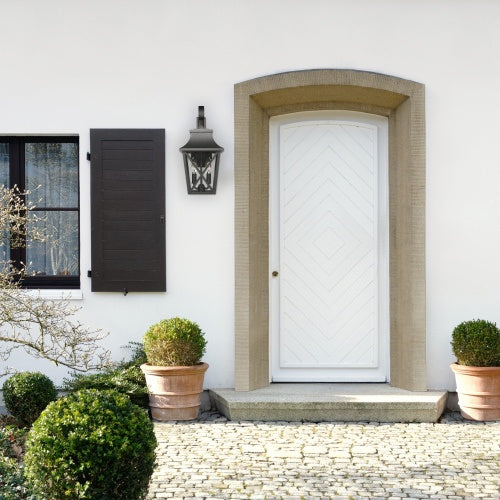 Black Outdoor Wall Light 2 Lights, Large Outdoor Modern Wall Light Fixtures