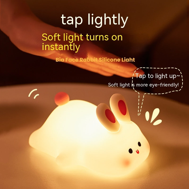Cute LED Night Light Touch Sensor  Rabbit Silicone Night Light