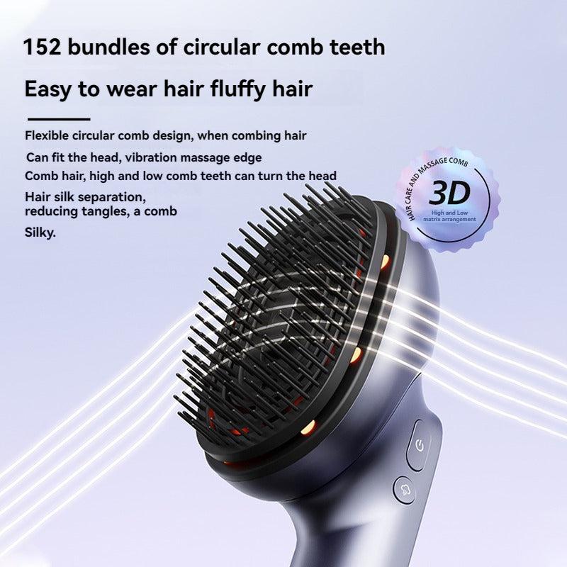Electric Massage Brush - 1 Pc, 3 X 1.2ml Hair Oil Bottles, Multi-function Scalp Massage Comb, Can Hold Hair Oils
