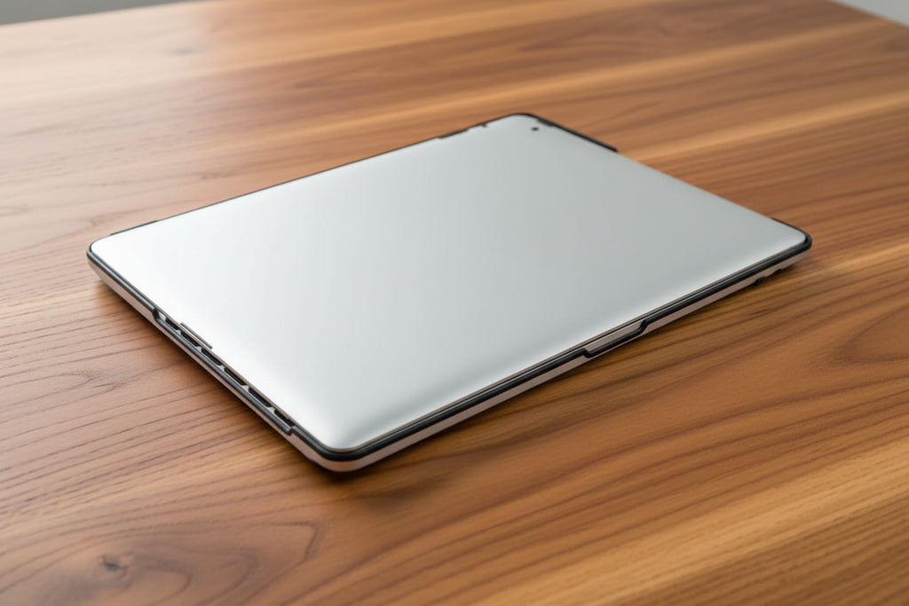 Silver And Black Aluminum Alloy Wireless Keyboard Tablet Cover