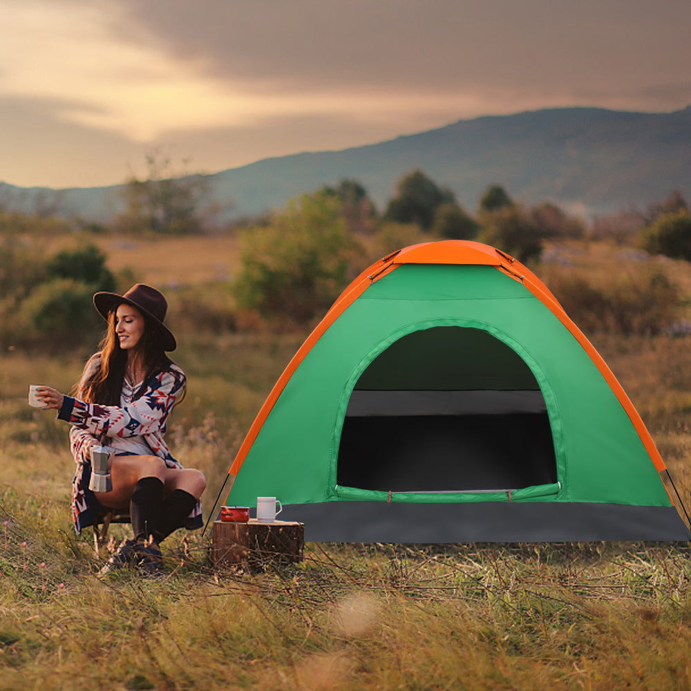Double Layered Orange Green Tent