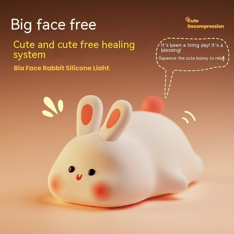 Cute LED Night Light Touch Sensor  Rabbit Silicone Night Light