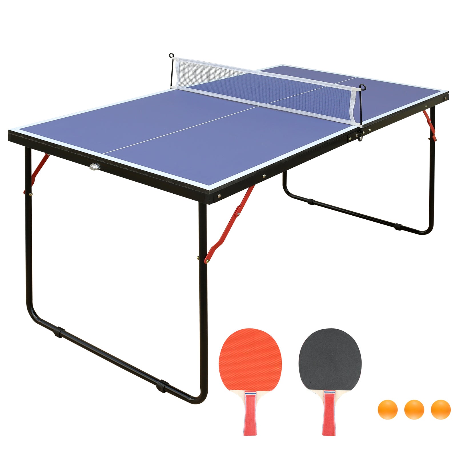 Folding Portable Table Tennis Table Set
