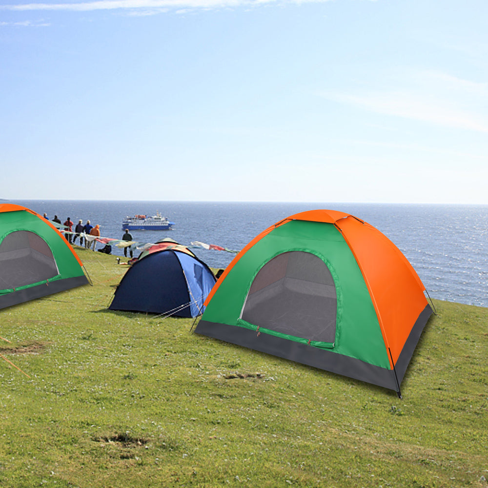 Double Layered Orange Green Tent