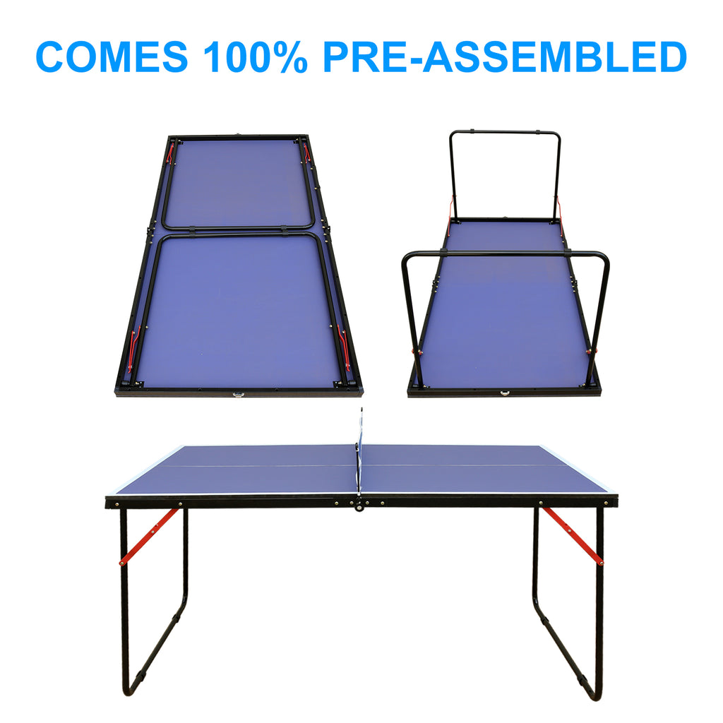 Folding Portable Table Tennis Table Set