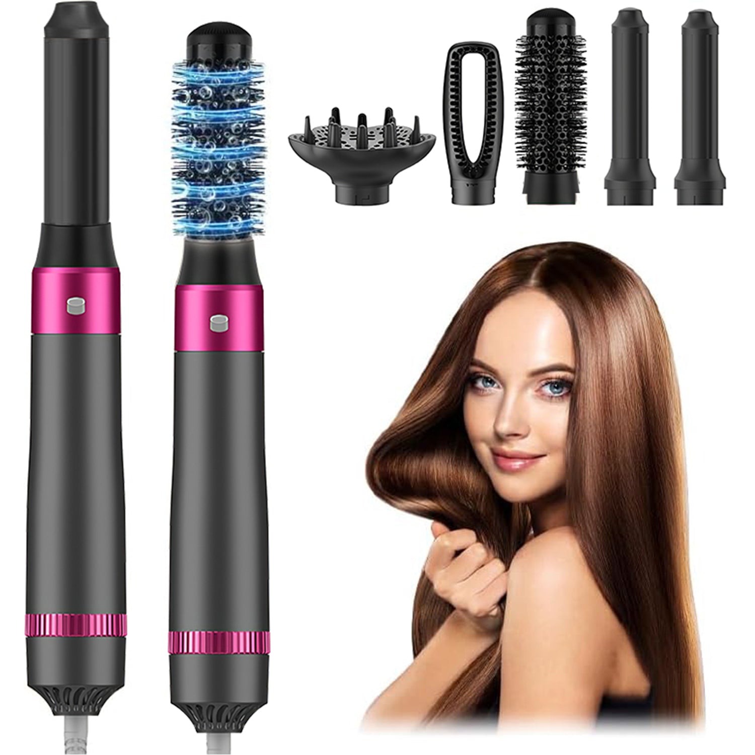 5 In 1 Hair Dryer  For Drying, Straightening, Volumizing, Curling And Styling Hair